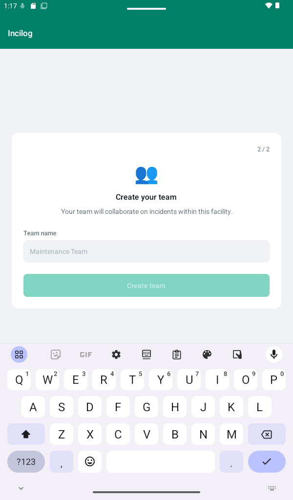 Creating a team