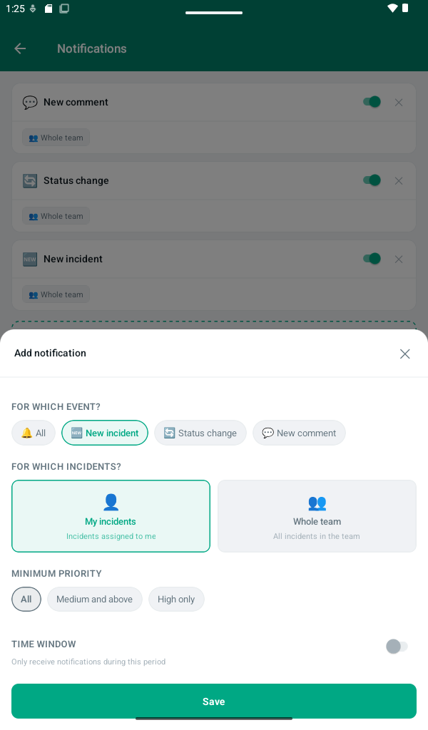 Customizing a notification