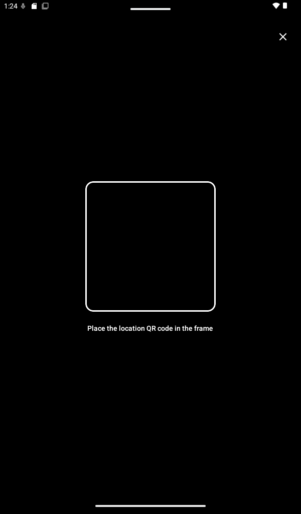 Scanning a location QR code