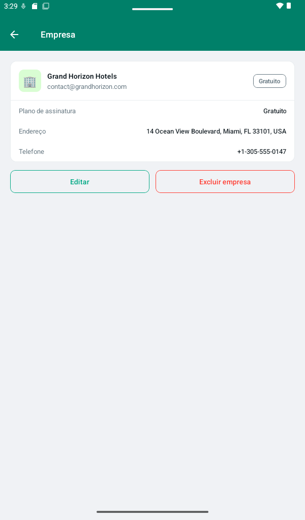 Informações da empresa