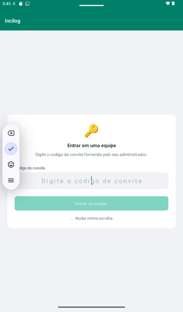 Entrar em uma equipe com código de convite